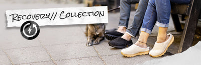 Recovery Shoe Collection header, decorative